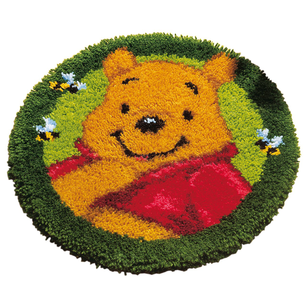 Vervaco Latch Hook Rug Kit Winnie the Pooh & Bees Round Rug 20