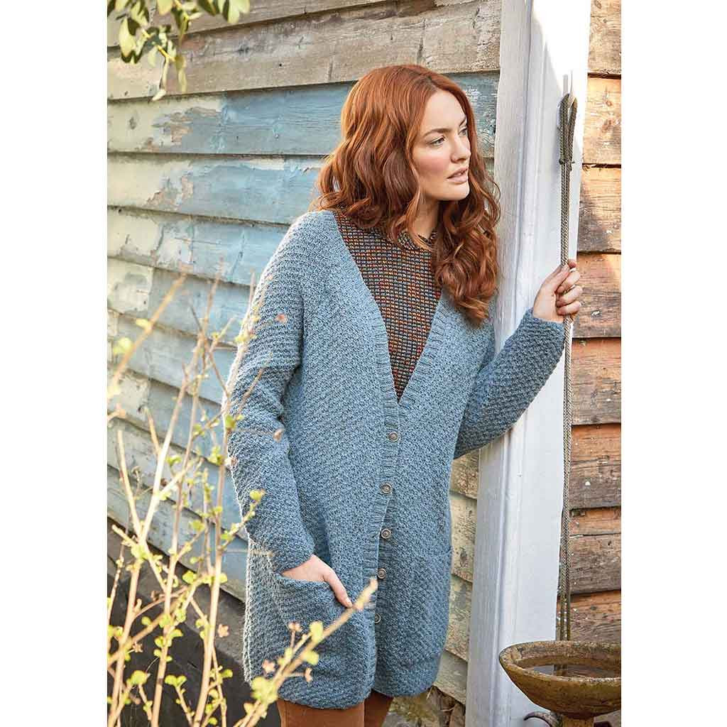 Rowan Repton Cardigan PDF Pattern, Felted Tweed Outback Yarns
