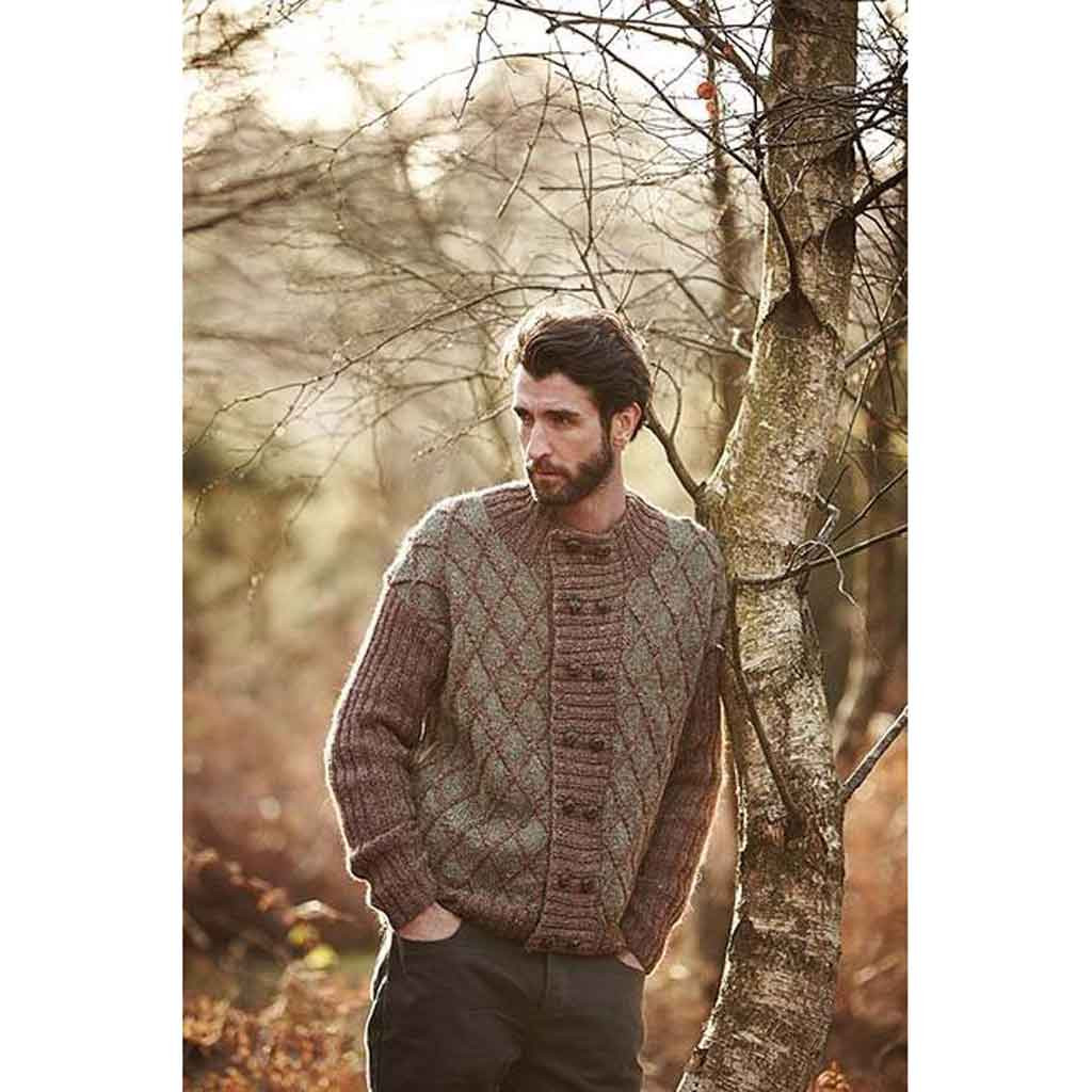 Rowan Clydesdale Cardigan PDF Pattern Hemp Tweed | Outback Yarns