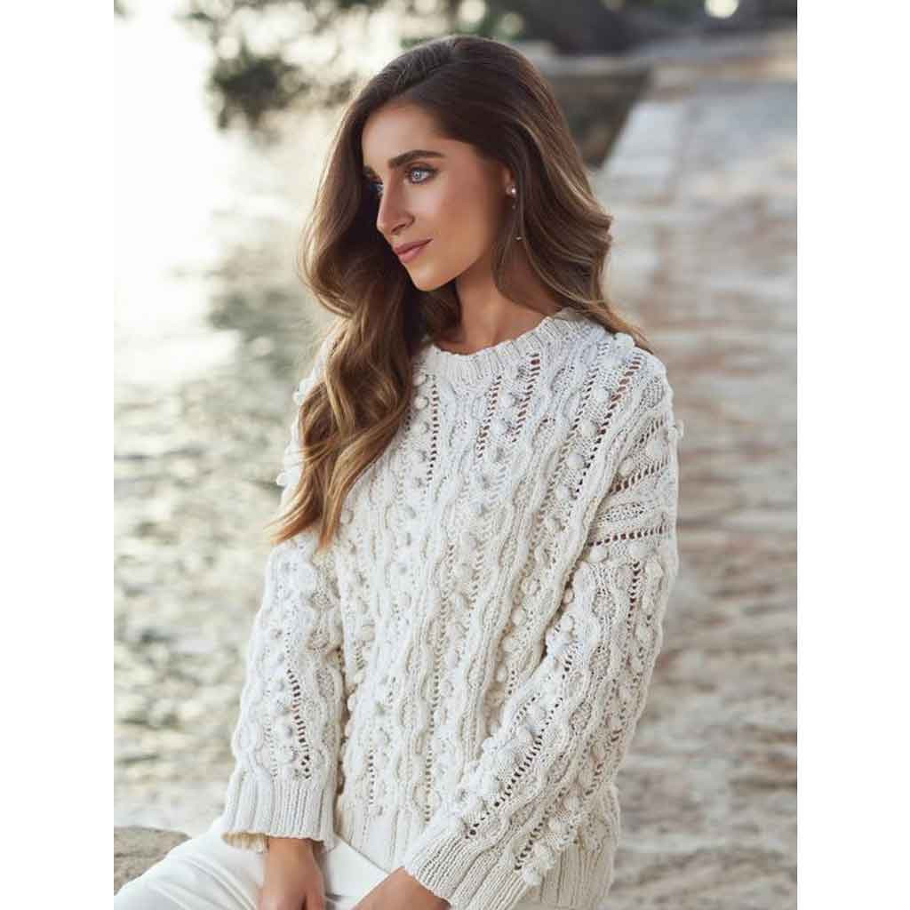 Rowan 009 cable bobble sweater Womens PDF Pattern Outback Yarns