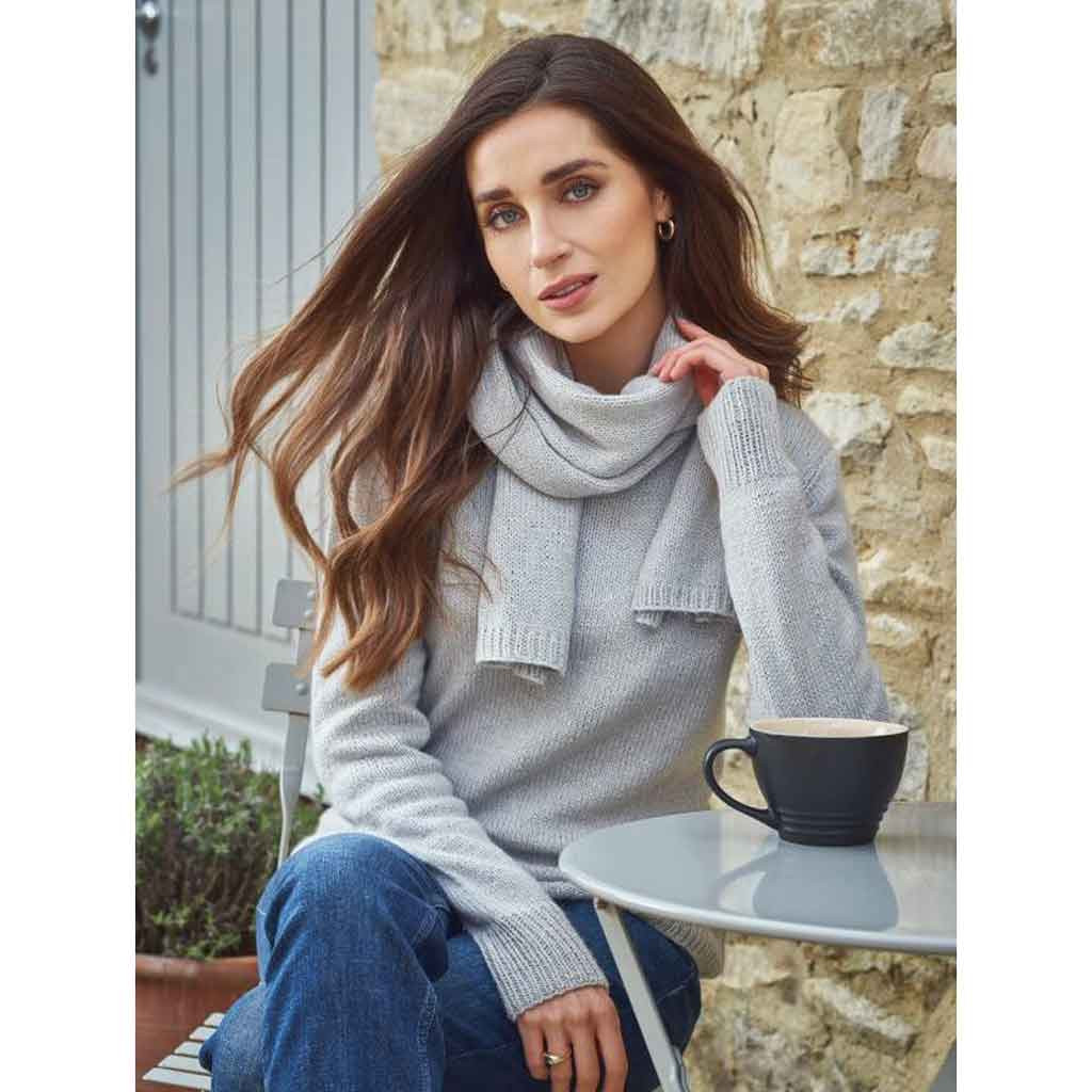 Rowan Flame Scarf PDF Pattern using Pure Cashmere Outback Yarns