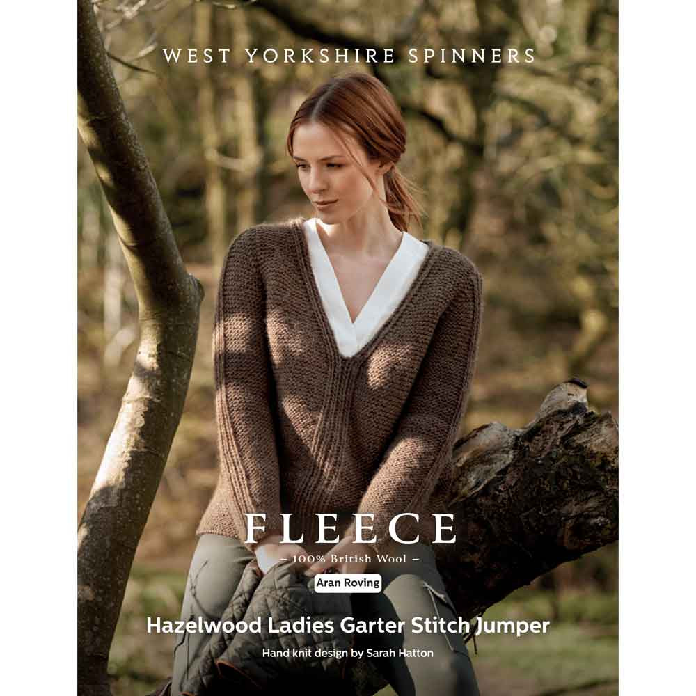 Hazelwood Ladies Garter Stitch Jumper Knitting Pattern WYS