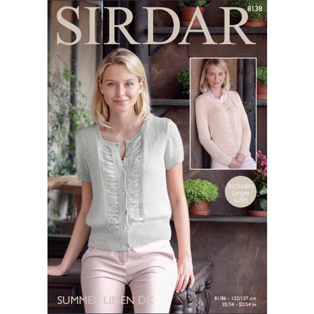 Sirdar Woman's Long And Short Cardigans Knitting Pattern | Sirdar Summer Linen ...