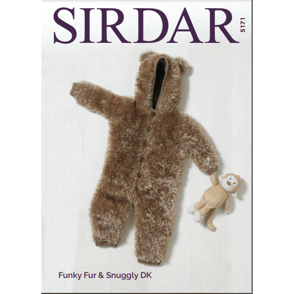 Babies All in One Knitting Pattern Sirdar Funky Fur And Snuggly