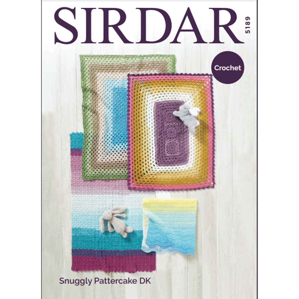 Blankets Crochet Pattern Sirdar Snuggly Pattercake DK 5189