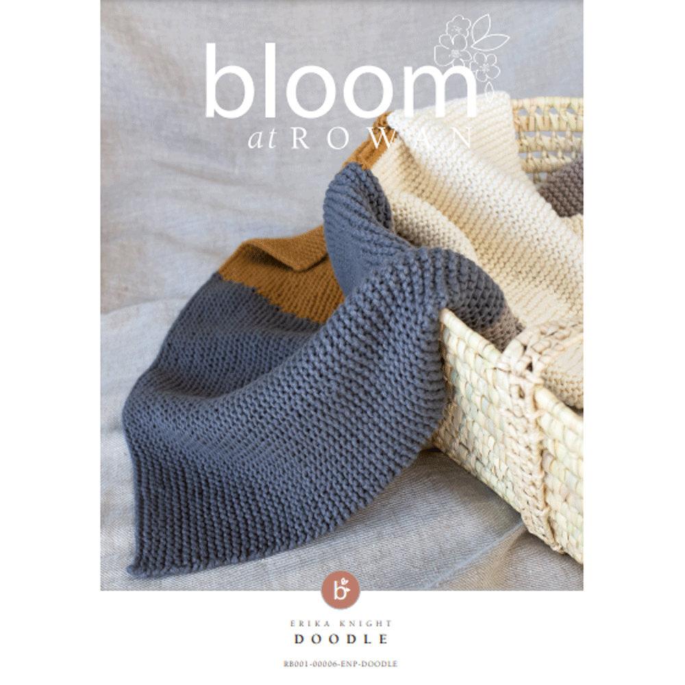 Rowan Babies Doodle Blanket Knitting Pattern using Cotton Wool