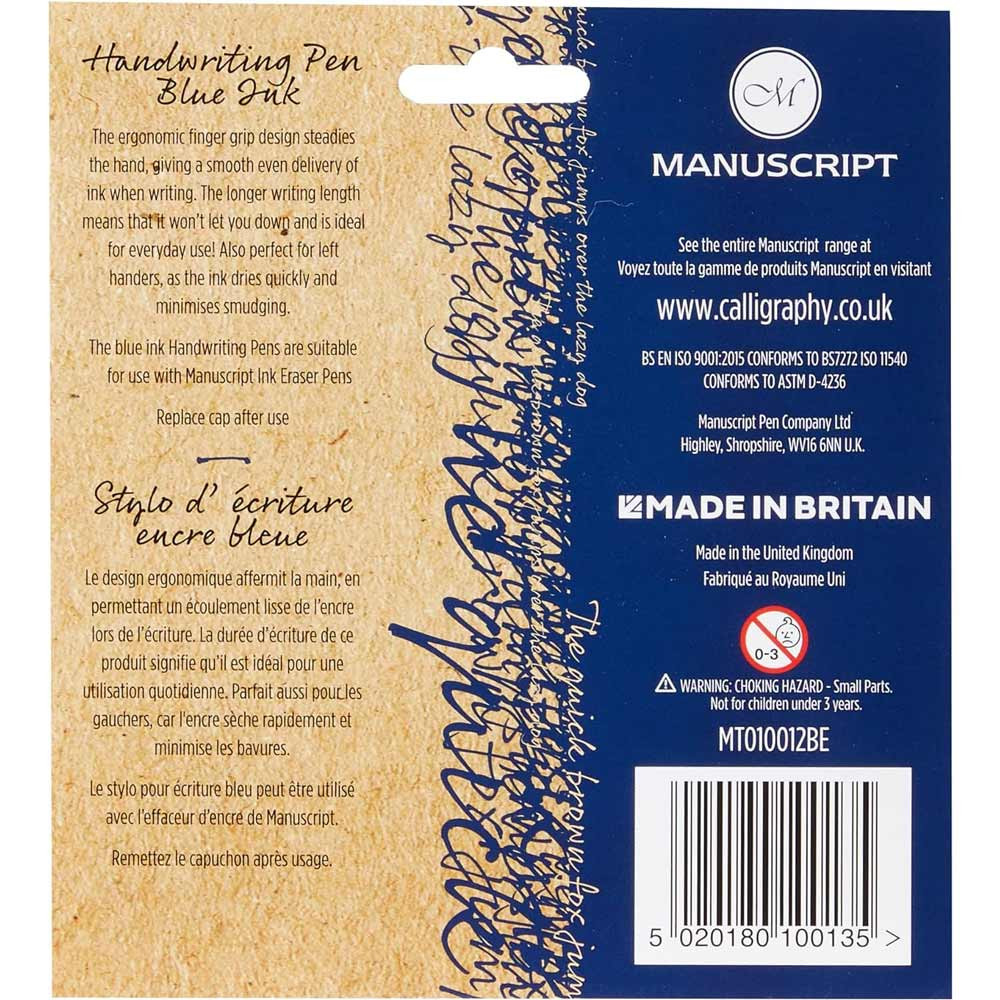 Manuscript Handwriting Pen Blue Ink Outback Yarns