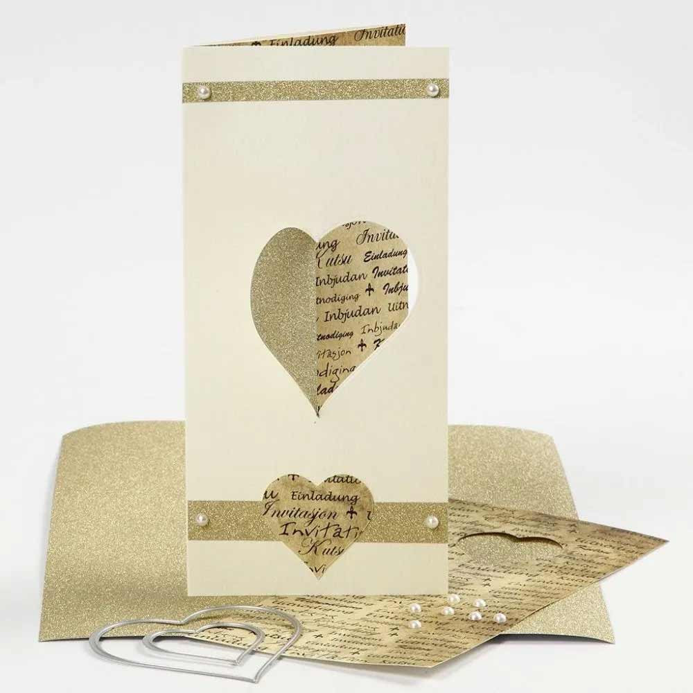 Fustella Taglio In Acciaio Al Carbonio – Set Love, 3 Pezzi, Per Scrapbooking E Biglietti Fai Da Te