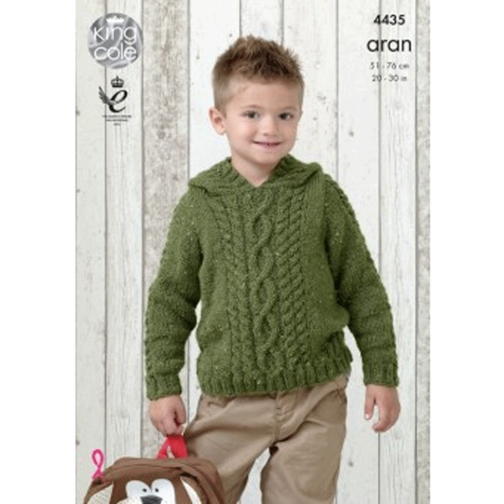 Boys Sweater and Slipover Knitting Pattern King Cole Big Value