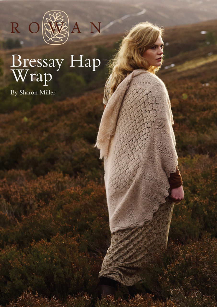 Bressay Hap Wrap Shawl, Rowan Fine Lace Yarn - Free Downloadable