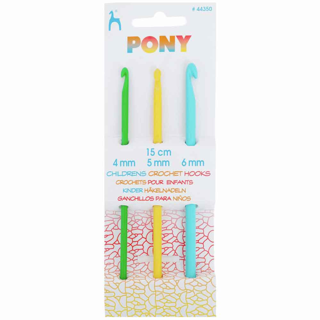 Pony Childrens Plastic Crochet Hooks