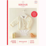 Babies Cardigan Knitting Pattern | Sirdar Snuggly 3 Ply 5365 | Digital Download - Main Image