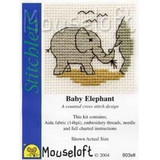 Mouseloft Stitchlets Mini Cross Stitch Kits | Baby Elephant