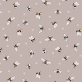 Queen Bee | Lewis and Irene | A503.2 Bees on Warm Beige