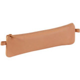 Flat pencil case | Real Leather | 22x6 cm | Light Brown