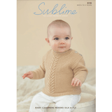 Baby Boy Sweaters Knitting Pattern | Sirdar Sublime Baby Cashmere Merino Silk 4Ply 6118 | Digital Download - Main Image