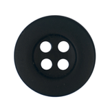 ABC Loose Buttons Round 12mm Diameter Button, 4 Holes | Black