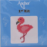 1st Kit Counted Cross Stitch | Anchor Threads | Florence the Flamingo - Main Image