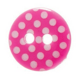 Buttons | Spotty | 12mm | Pink and White