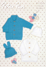 Coats and Hats with Ears DK Knitting Pattern | Peter Pan DK 1157 Coats and Hats with Ears DK Knitting Pattern | Peter Pan DK 1157
