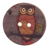Wooden Owl Buttons | Various Sizes - Main image