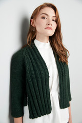 Shiregreen, Mid Sleeve Cardigan Knitting Pattern | Erika Knight Wild Wool