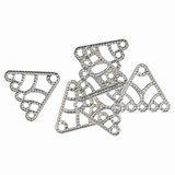 Trimits Deluxe Filigree 5 Strand Connectors, Silver Plated (SP) in Packs of 6 - Main Image