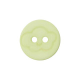 Green circular buttons with smiling cloud | two holes | 12 mm