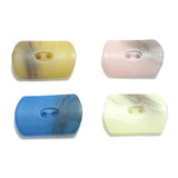 Marble Effect Oblong Buttons | 23mm | 2 Holes | Various Colours