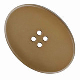 Dill Buttons | Beige Plastic Oval with 4 holes | 30mm