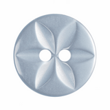 Polyester Star Button | Pale Blue | 14 mm