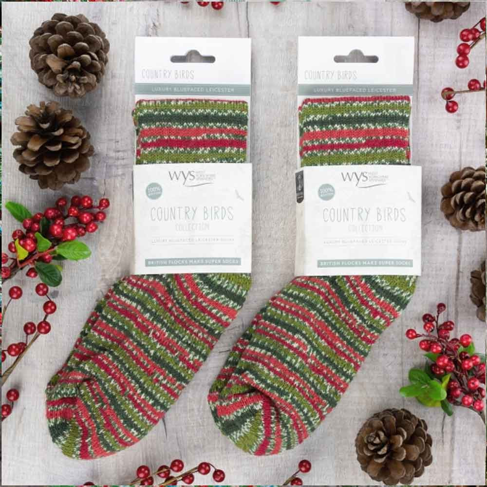 WYS Christmas Sock Collection Sock Designs in Various Sizes Outback