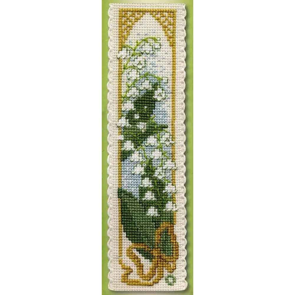 Textile Heritage Cross Stitch Kits Bookmarks Lily of the Valley