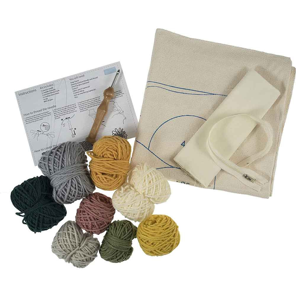 Punch Needle Cushion Kit Sunset Trimits Outback Yarns