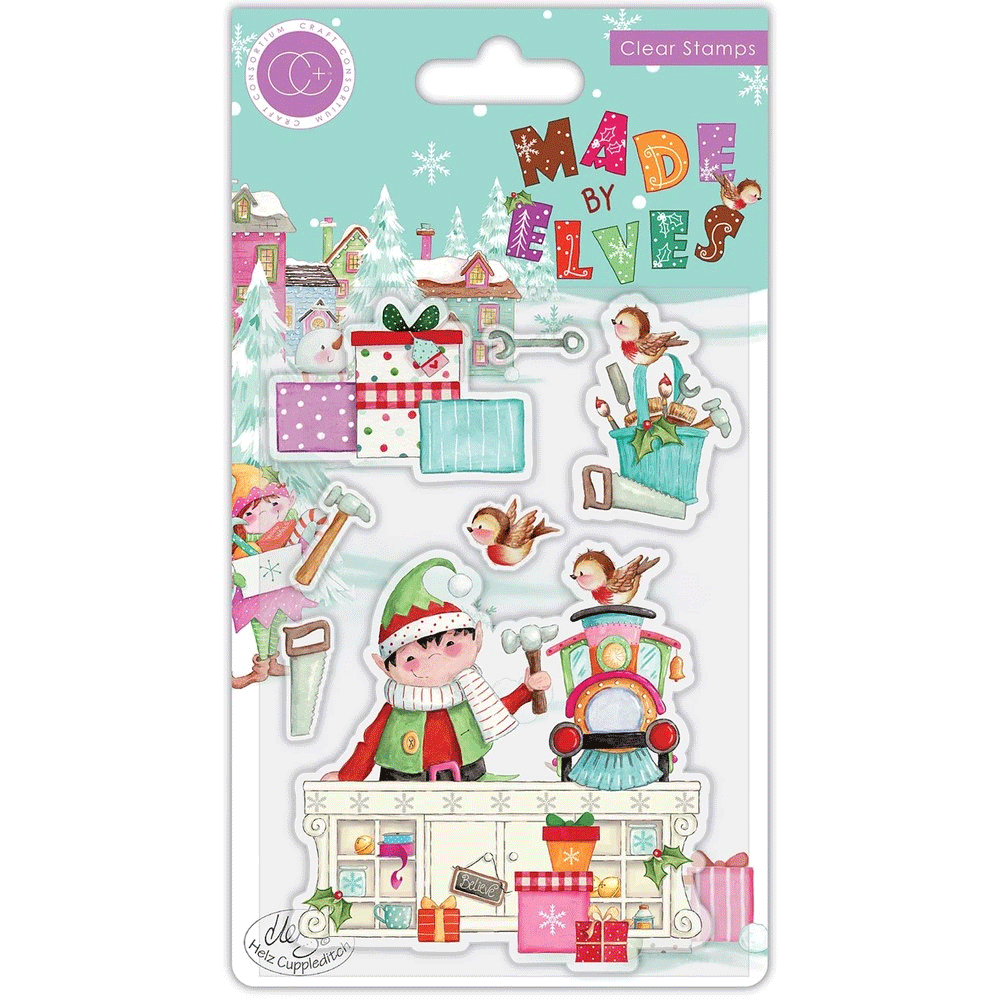 Craft Consortium Made by Elves Stamp Set of 7 Premium Polymer