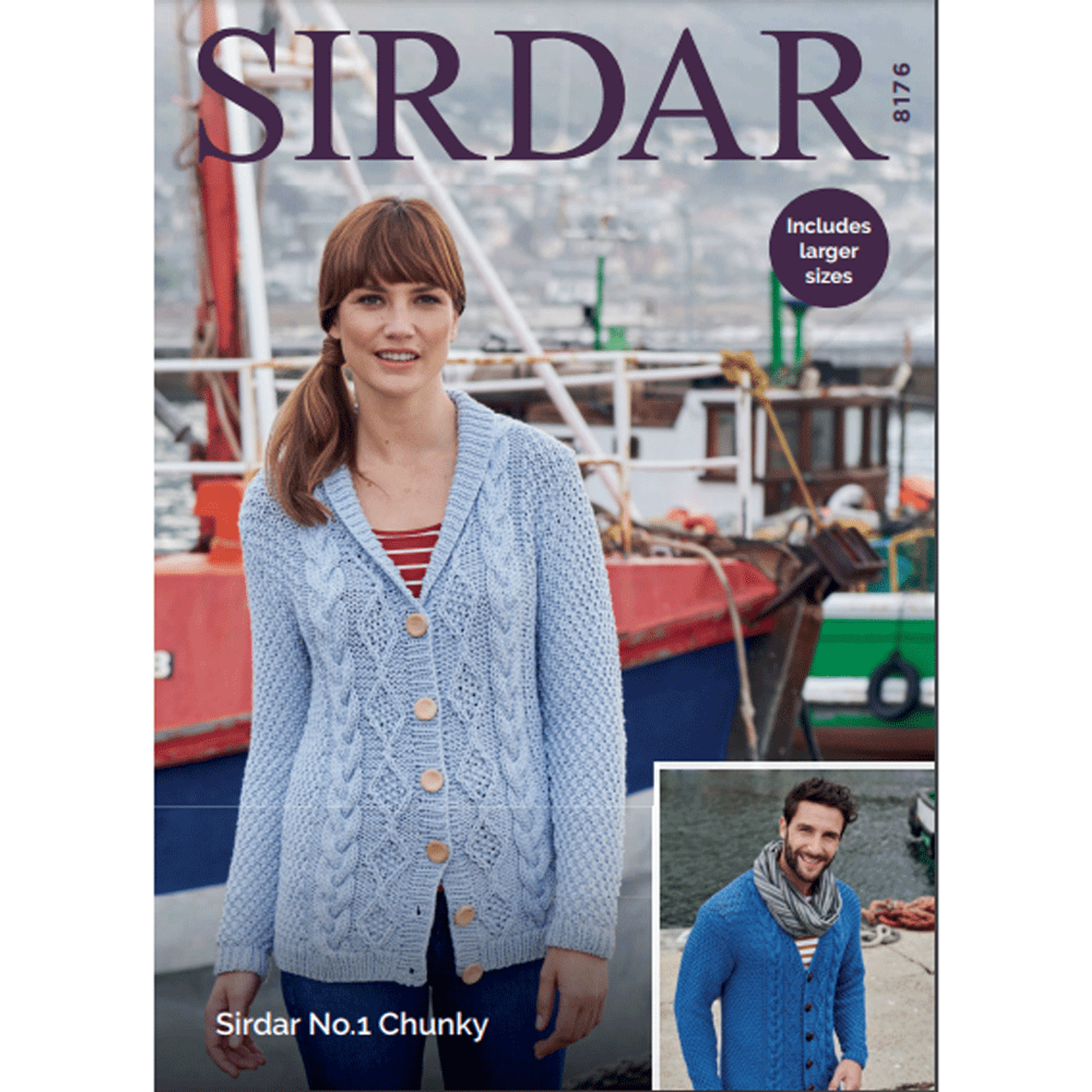 His And Hers Cardigan Knitting Pattern | Sirdar No.1 Chunky 8176 ...