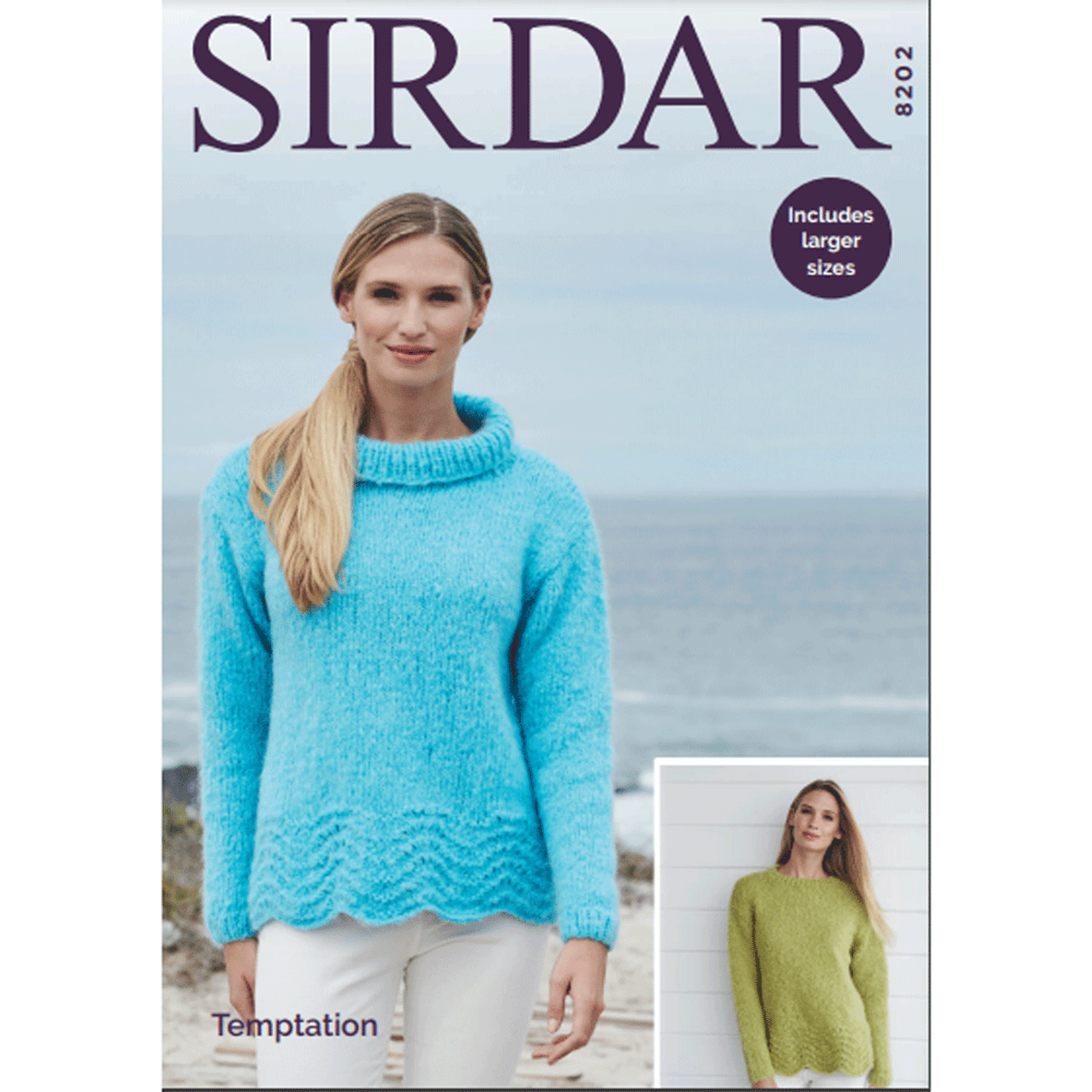 Women's Sweaters Knitting Pattern | Sirdar Temptation 8202 | Digital ...