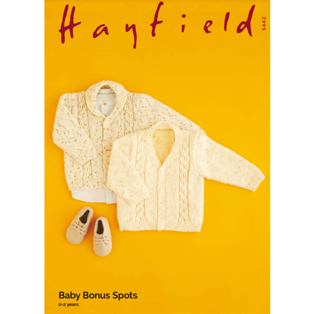 Babies Cardigans Knitting Pattern Sirdar Hayfield Baby Bonus Spots