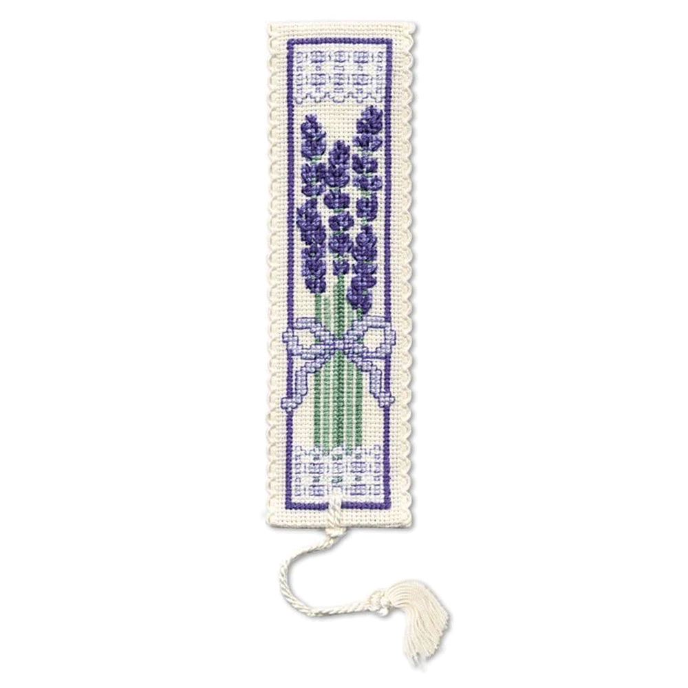 Textile Heritage Cross Stitch Kits Victorian Lavender Bookmark Kit