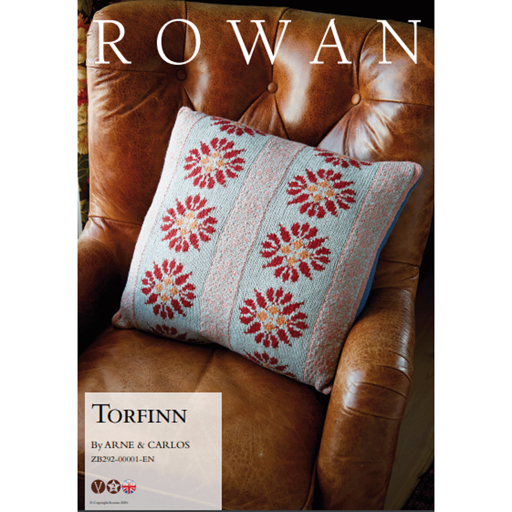 Rowan Torfinn Cushion Cover Knitting Pattern using Softyak DK Outback
