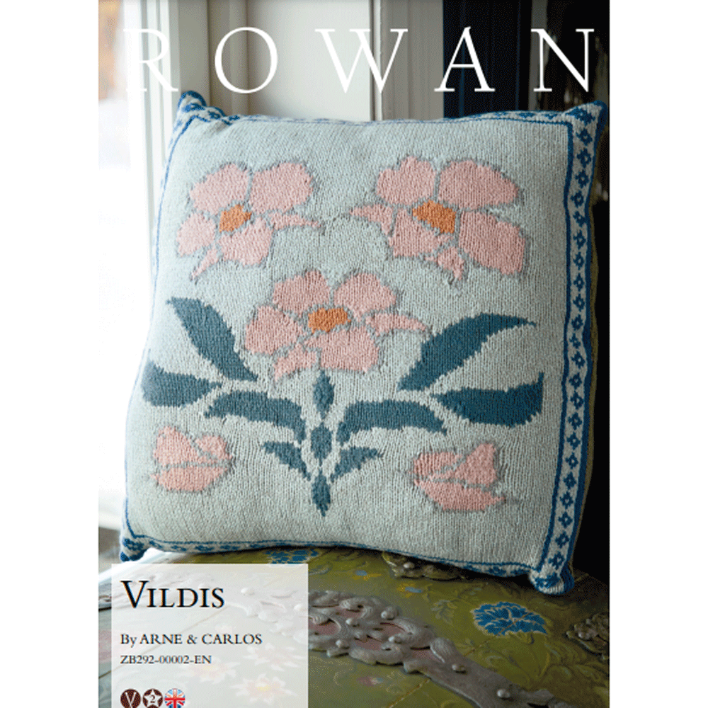 Rowan Vildis Cushion Cover Knitting Pattern using Softyak DK Outback
