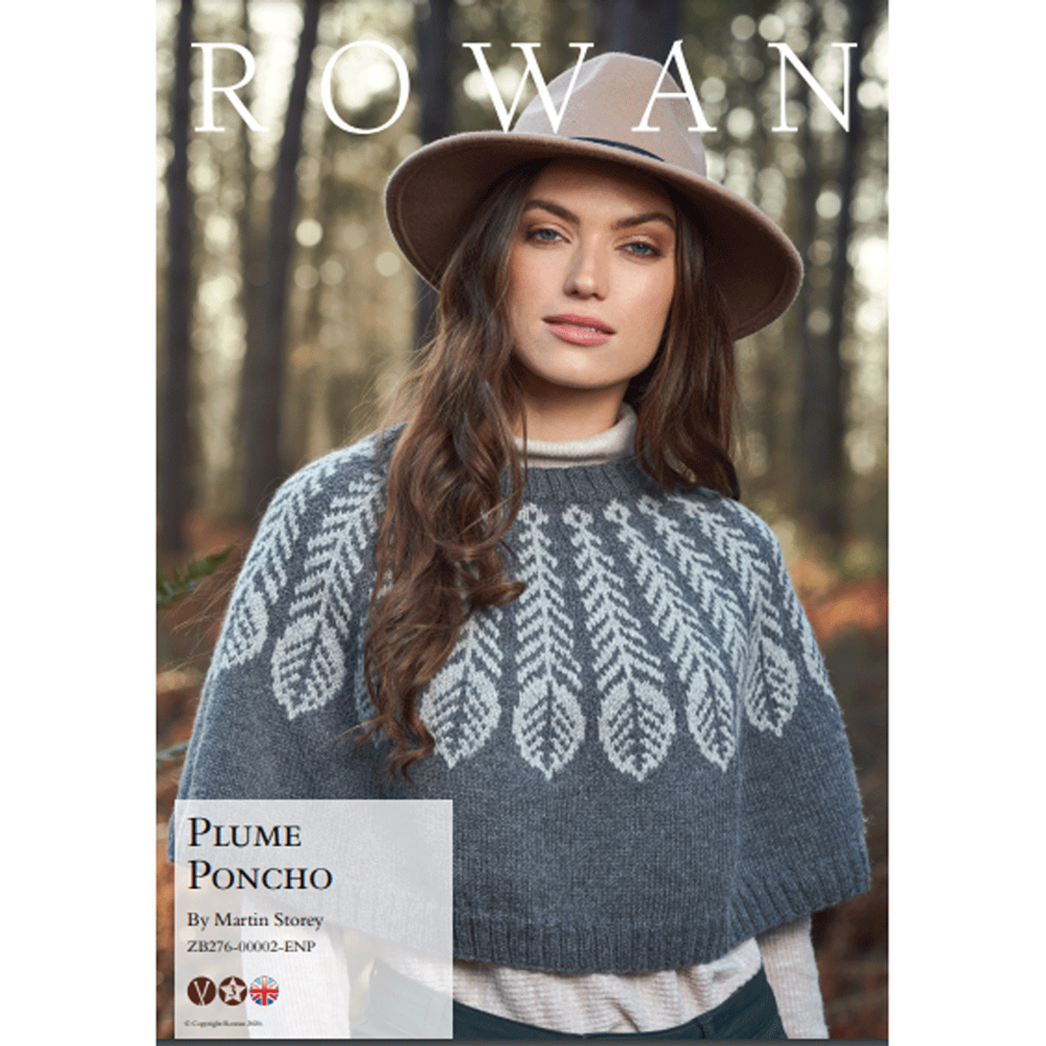 Rowan Women's Plume Poncho Knitting Pattern using Alpaca Soft DK