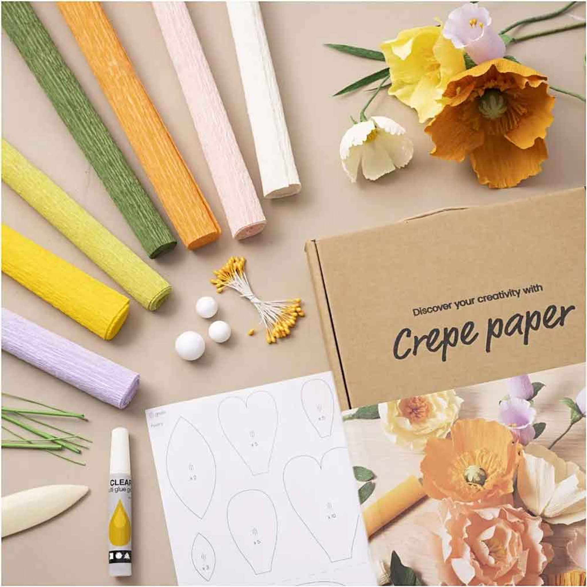 Discover your Creativity, Crepe Paper Flower Kit