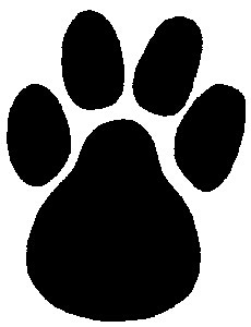 P75 Paw Print Rubber Stamp