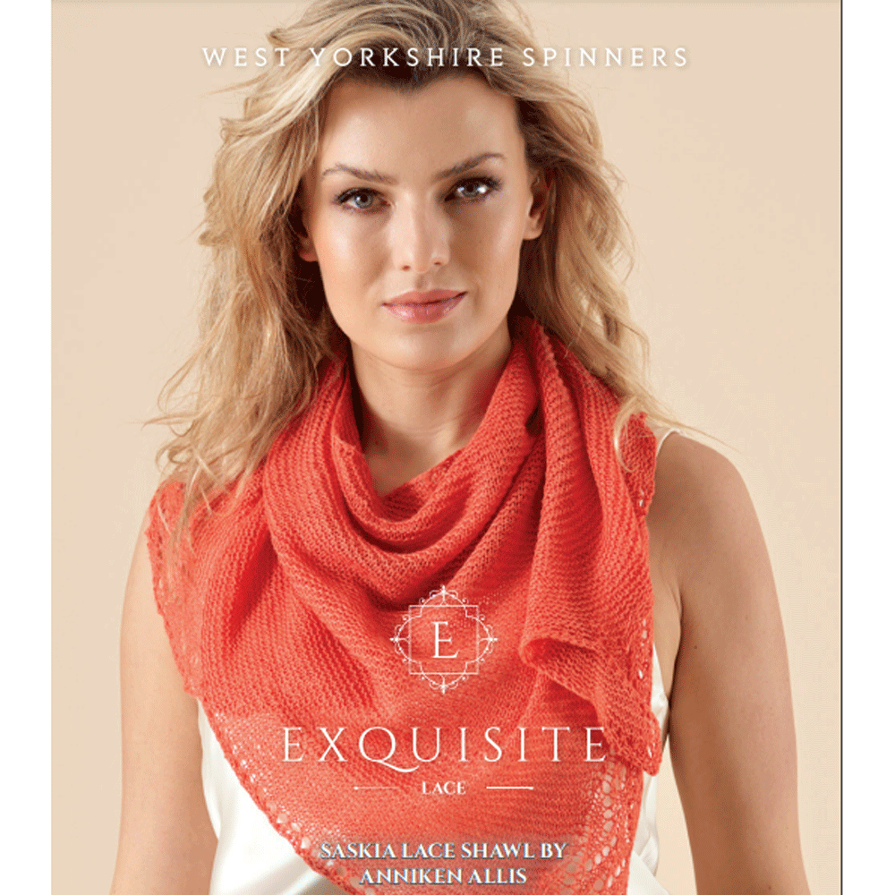 Women's Saskia Lace Shawl Knitting Pattern WYS Exquisite Lace Knitting Yarn DPWYS0021