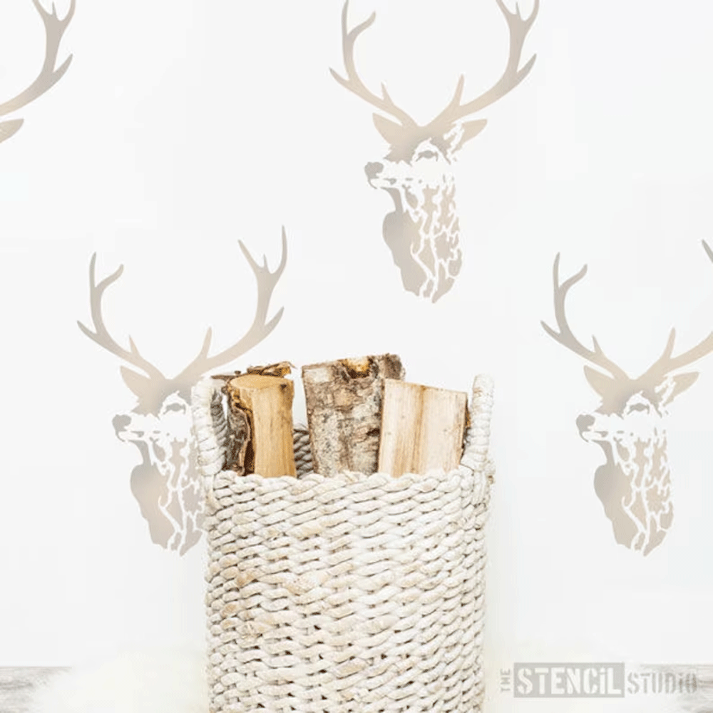 A4 Highland Stag Stencil | Re-usable | Stencil Studio | Outback Yarns