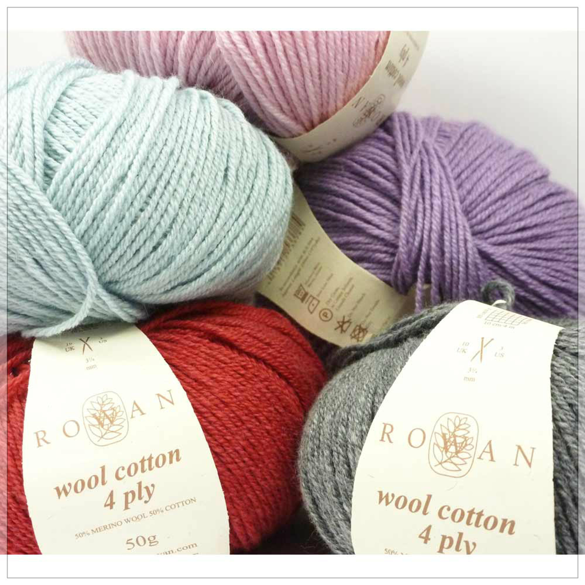 Rowan Wool Cotton 4 Ply Knitting Wool Outback Yarns