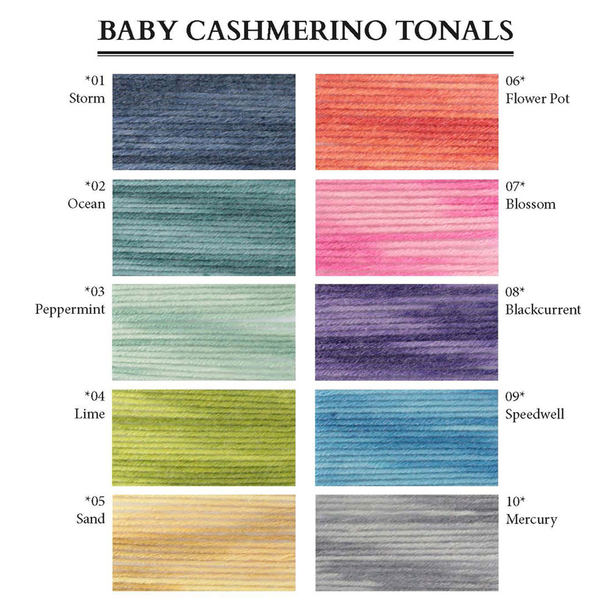 Debbie Bliss Baby Cashmerino Colour Chart