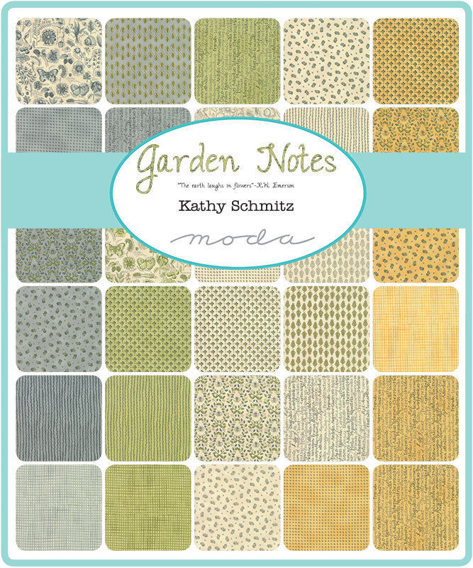 Garden Notes Kathy Schmitz Moda Fabrics Charm Pack Outback Yarns