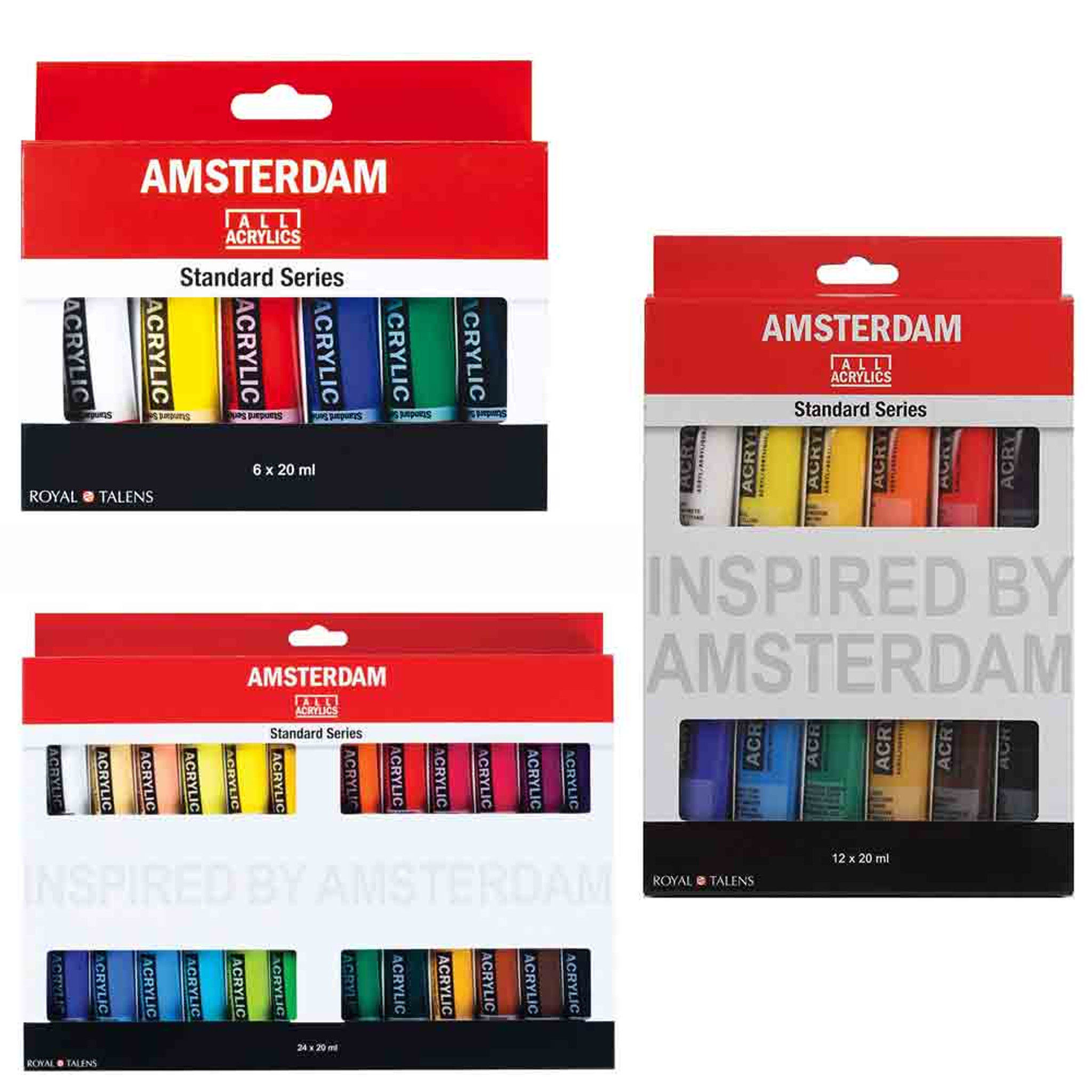 Amsterdam Standard Acrylic 20ml Primary Colors Set of 6